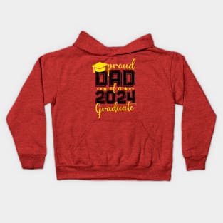 proud dad of a 2024 graduate Kids Hoodie